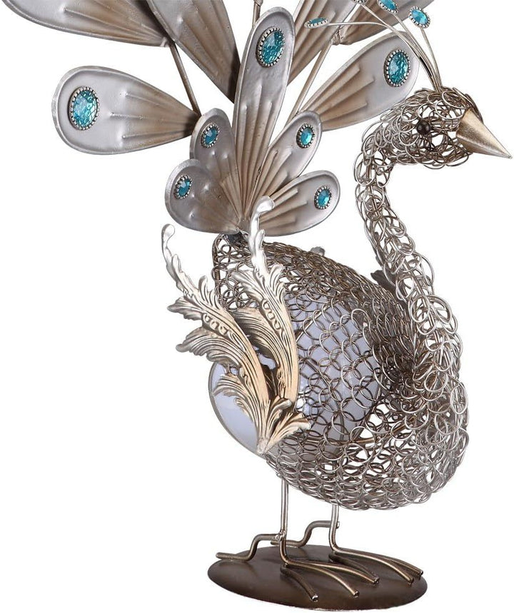 LED Solarleuchte Pfau Au?enbeleuchtung Dekoration Beleuchtung Gartenleuchte Lampe Globo 33309