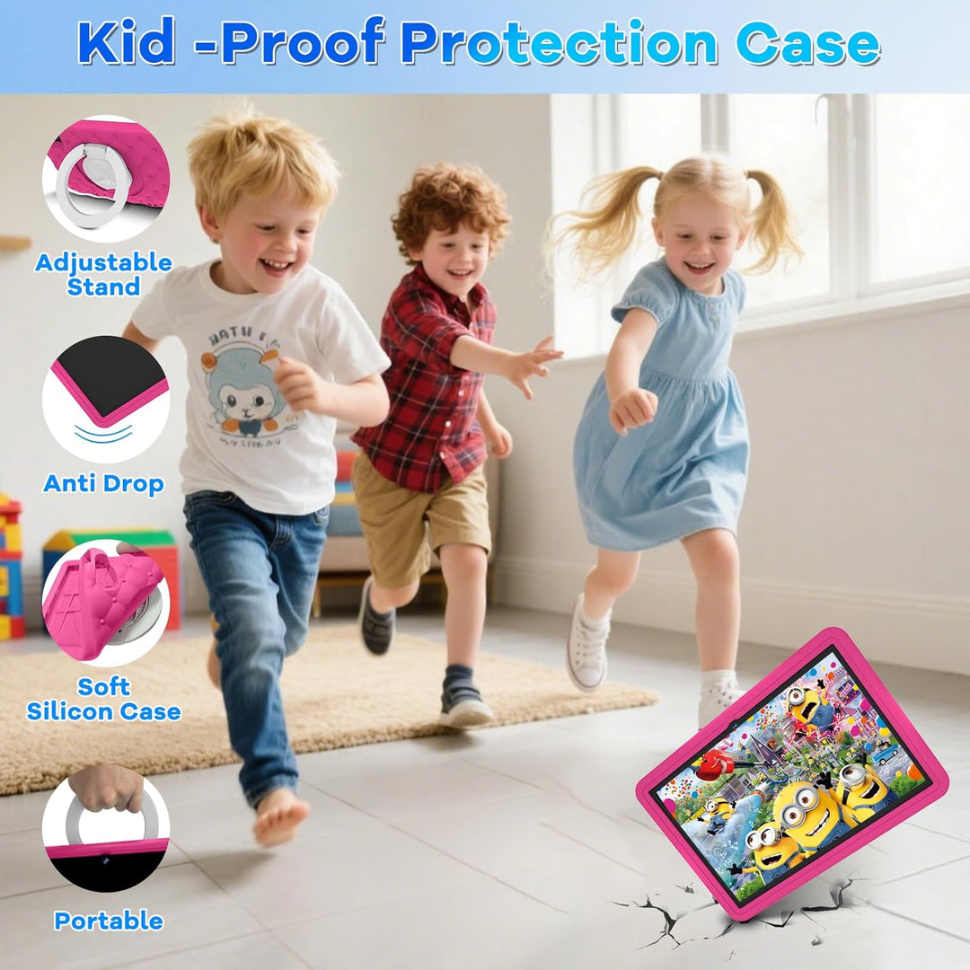Kinder Tablet 10 Zoll Android 15 mit 30GB RAM + 64GB ROM(2TB), 5G WLAN 6, Widevine L1, Elterliche Ko
