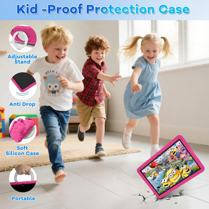 Kinder Tablet 10 Zoll Android 15 mit 30GB RAM + 64GB ROM(2TB), 5G WLAN 6, Widevine L1, Elterliche Ko