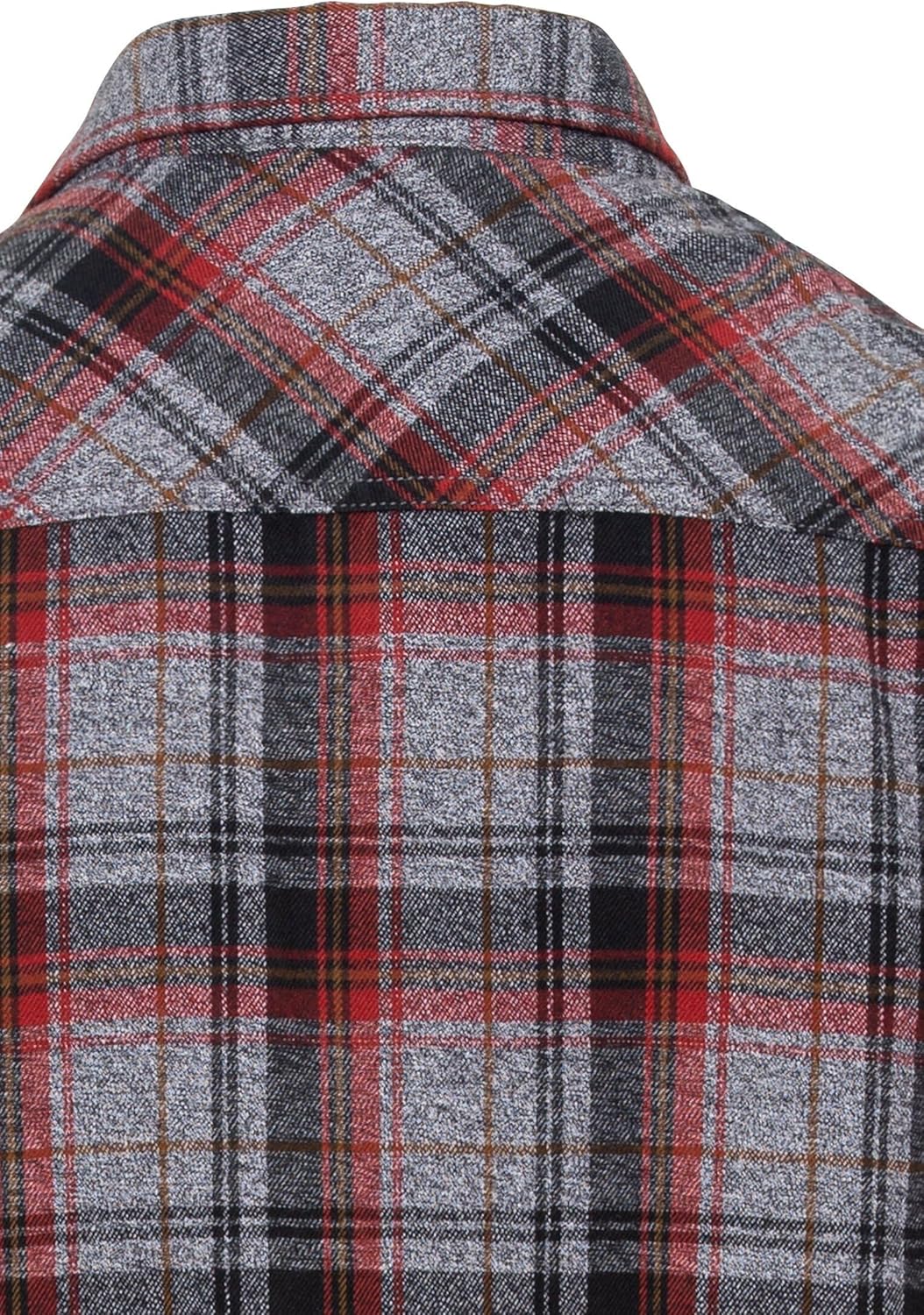 camel active Herren Flanell Karohemd aus Reiner Baumwolle M Asphalt, M Asphalt