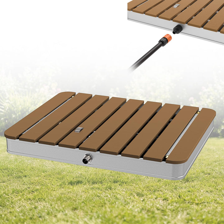 HENGMEI Gartendusche Bodendusche Outdoor WPC Campingdusche Aussendusche Saunadusche rutschfest Wette