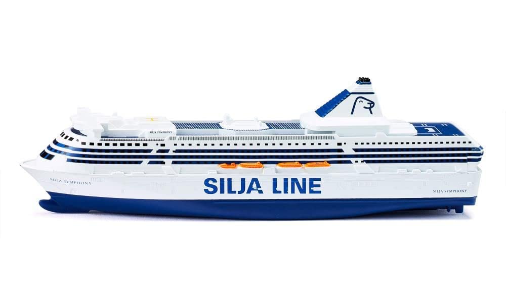siku 1729, Fährschiff Silja Symphony, Metall/Kunststoff, 1:1000, Blau/Weiss, Vielseitig einsetzbar,