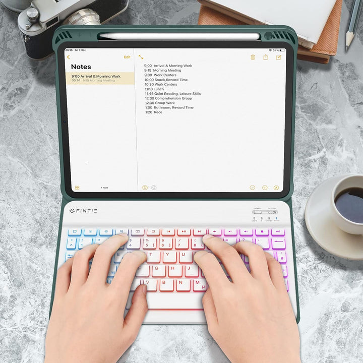 FINTIE Tastatur Hülle für iPad Air 11 Zoll 2024, iPad Air 5/4 Hülle mit Tastatur 2022/2020 10.9" - M
