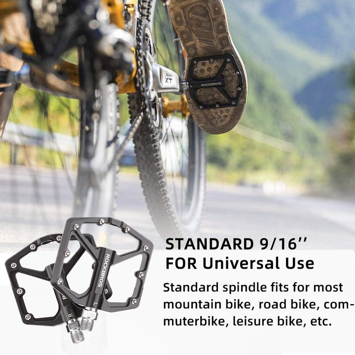 ROCKBROS Fahrradpedale Rennrad Pedale Aluminium Platform Pedale Ultraleicht Antirutsch Fahrrad Pedal