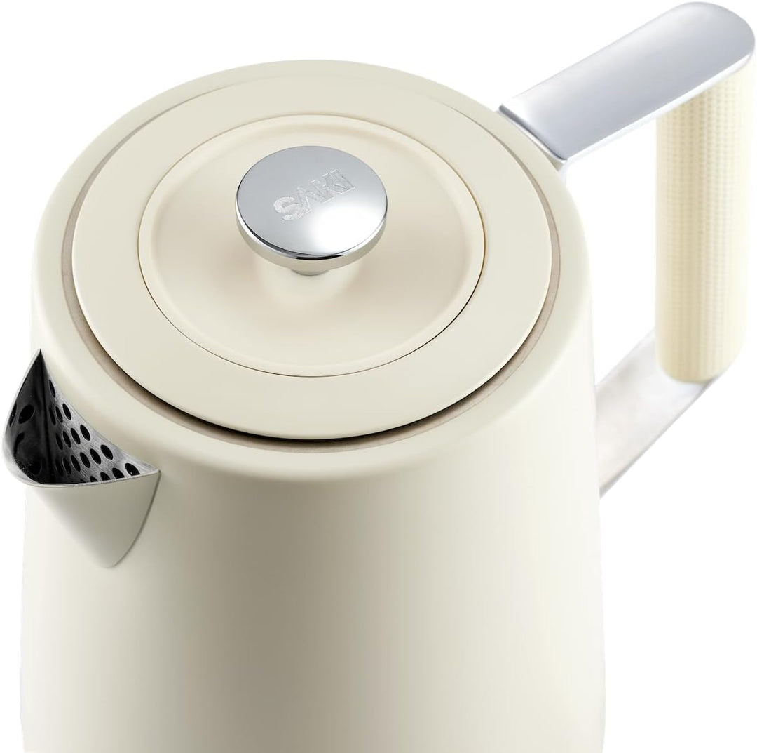 SAKI Luna Elektrischer Wasserkocher mit 7 Voreinstellungen, 60 Minuten, 1,75 l Temperaturbehälter, 3