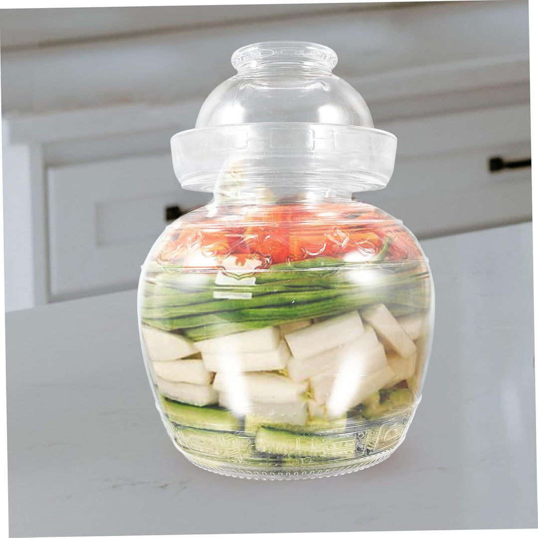 Cabilock 1stk Kimchi-Altar Sauerkraut Gärtopf Vorratstöpfe Aus Glas Gärbehälter Kimchi-Glas Gurkento