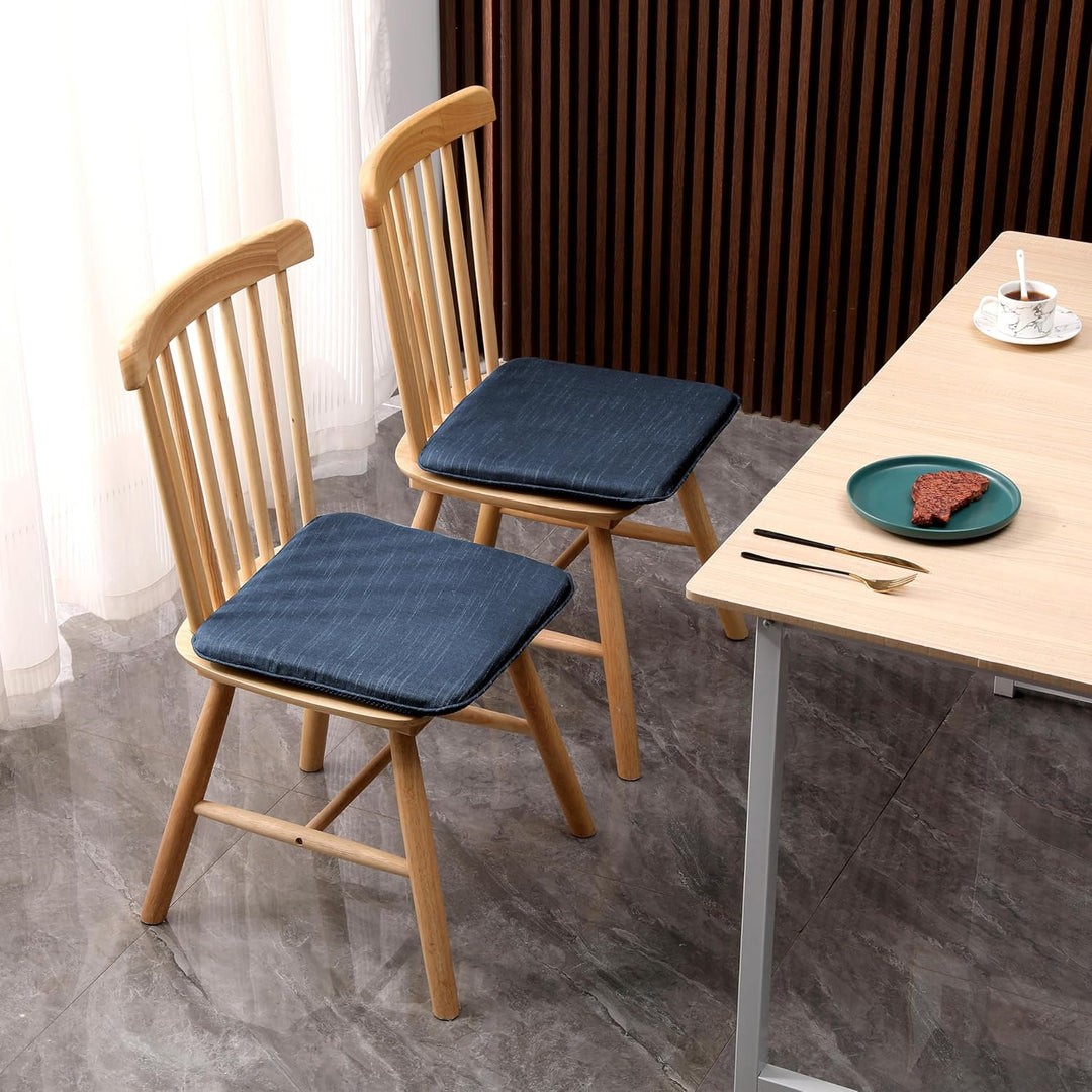 RACE LEAF 4er Set Memory Foam Anti-Rutsch-Stuhlkissen 40,5x40,5 cm, Sitzkissen, wasserfeste Oberfläc