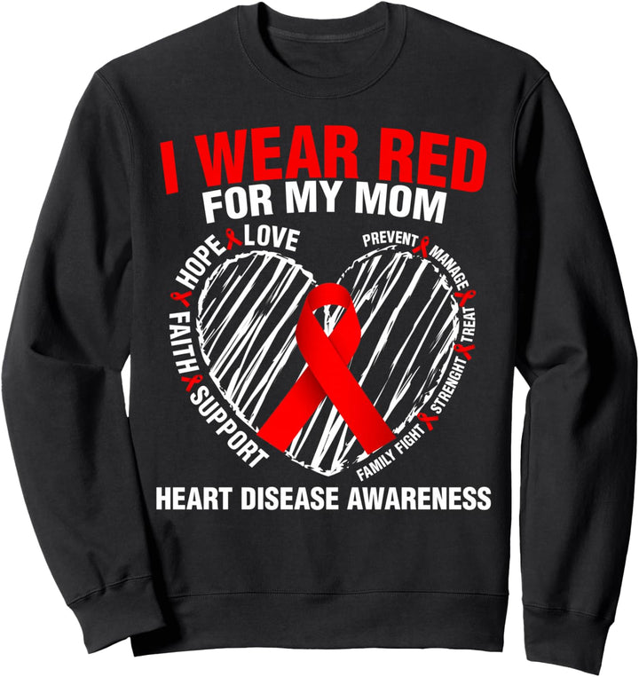 Ich trage Rot für das Bewusstsein meiner Mutter für Sweatshirt