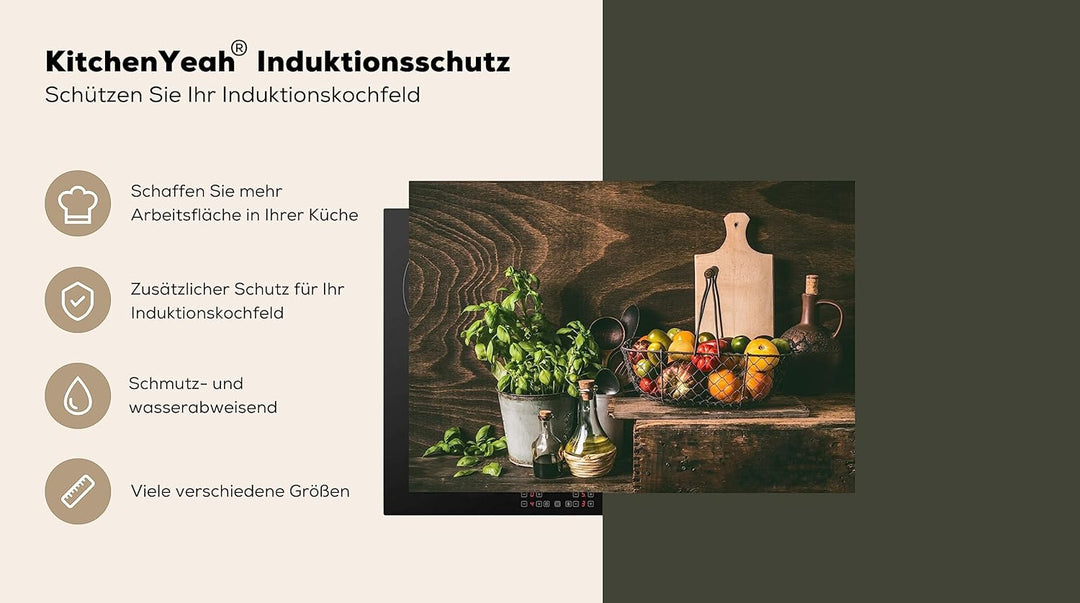 KitchenYeah© Herdabdeckplatte Einteilig Küche Ceranfeld Abdeckplatte Cerankochfeld Abdeckung Indukti