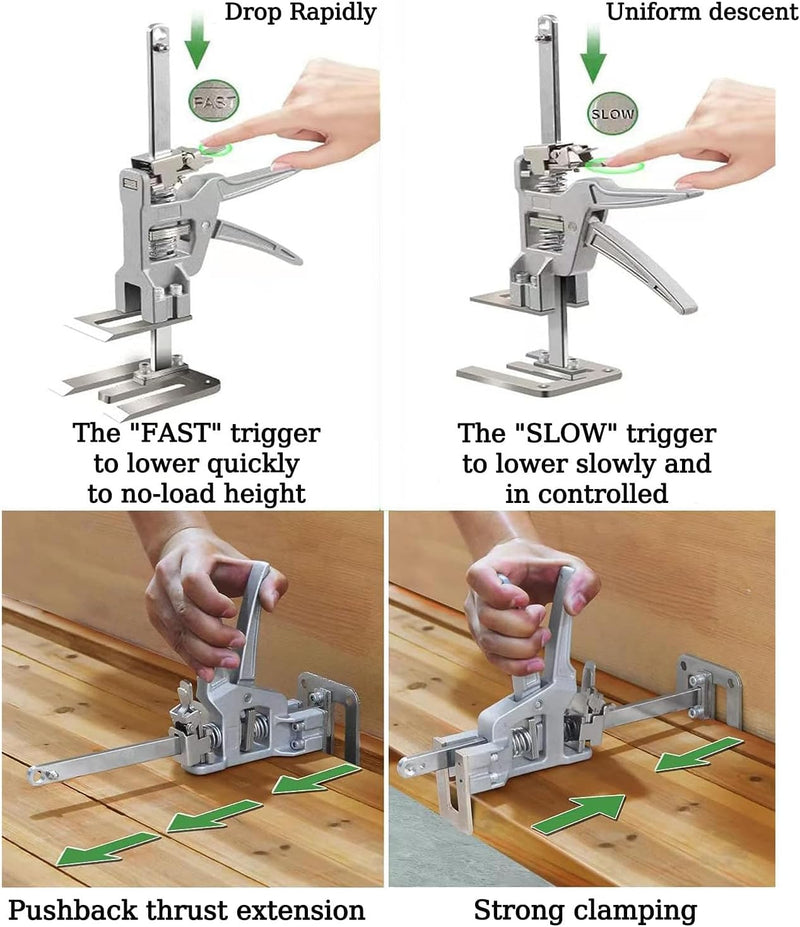 1 Stück Arbeitssparende Armtürverwendung Plattenheber Schrankheber Klemmplatten-Nivelliersystem 440