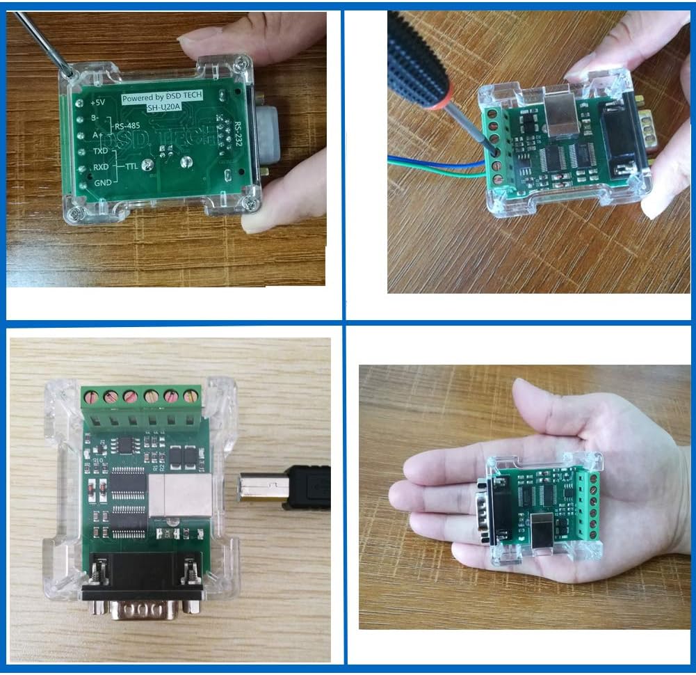 DSD TECH 3-IN-1-USB-zu-RS232-TTL-RS485-Adapter SH-U20A mit FTDI-FT232RL-Chip für Windows Liunx Mac O