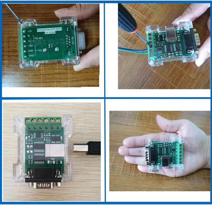 DSD TECH 3-IN-1-USB-zu-RS232-TTL-RS485-Adapter SH-U20A mit FTDI-FT232RL-Chip für Windows Liunx Mac O