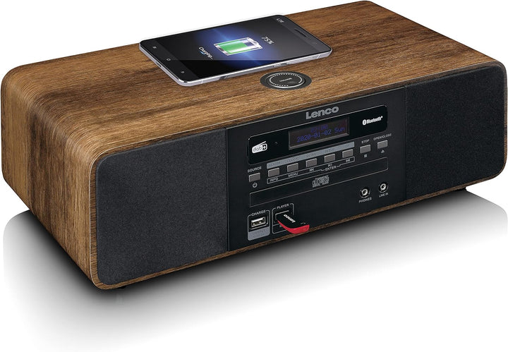 Radio Lenco Dar-051 Dab+ – Kompakt-System – CD / MP3-Player – Bluetooth 5.0 – PLL FM – 2 Stunden Ala