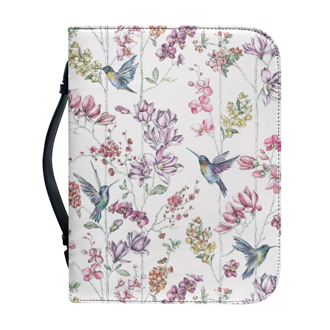 Kuiaobaty Kolibri-Bibelhülle mit Lesezeichen, weisse Buchhülle mit Griff, Kunstleder, gross 2XL-[12.