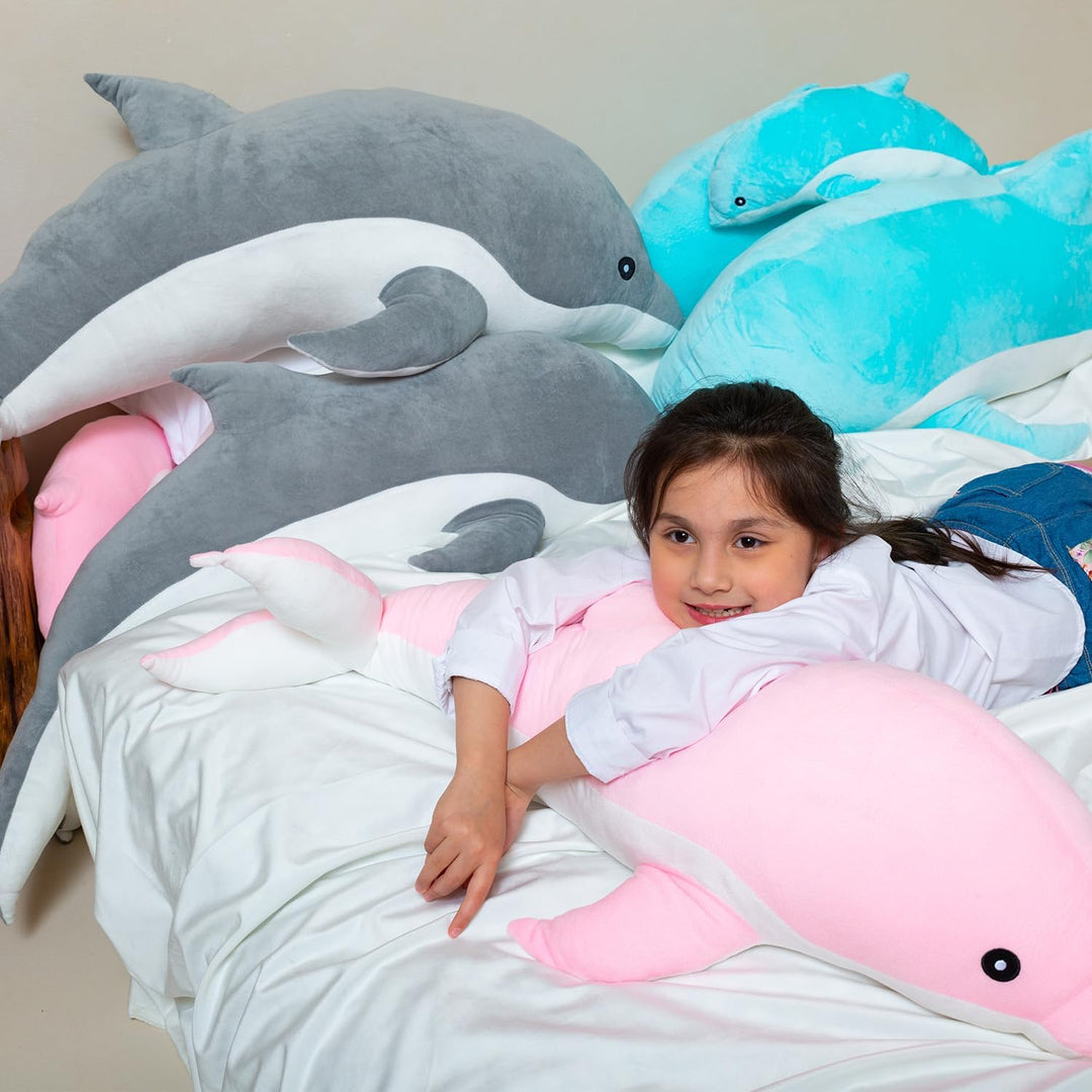 Kekeso Delfin Plüschtiere Schöne Gefüllte Weiche Tier Umarmungskissen Delphin Puppen für Kinder(50cm