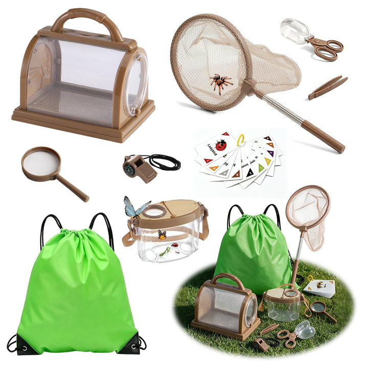 9 Teilig Entdecker Kit für Kinder Forscherset für Kinder 3–12 Jahren