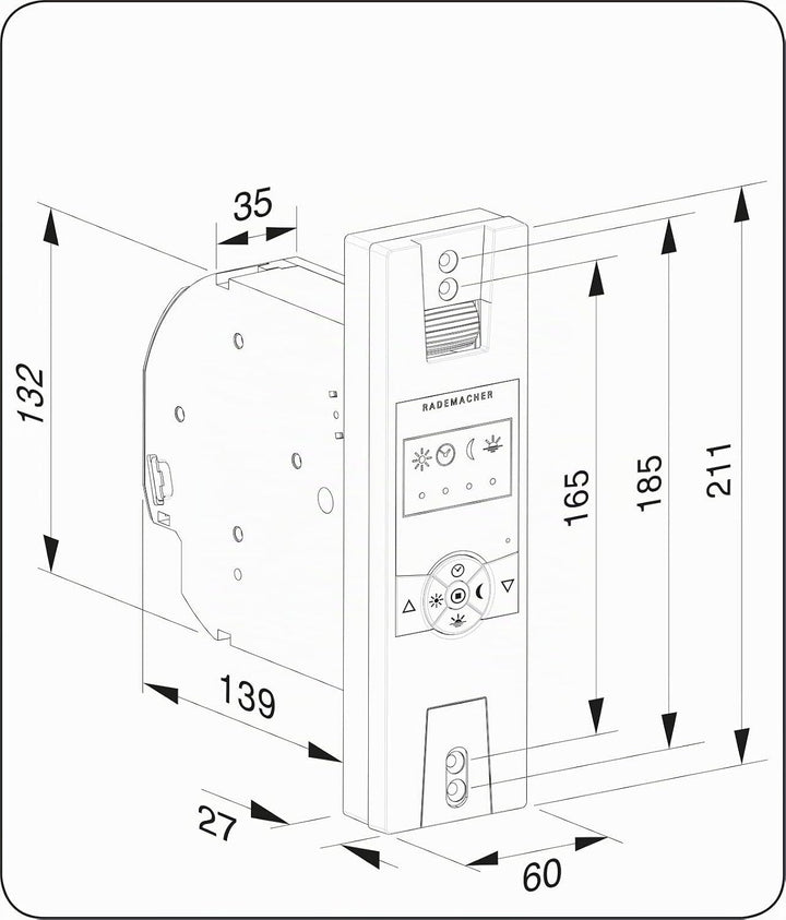 Rademacher RolloTron Standard DuoFern 1400-UW - Elektrischer Funk Gurtwickler für Rollläden, Weiss S