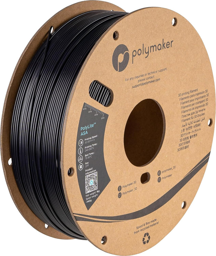 Polymaker PolyLite ASA Schwarz - 1.75mm - 1kg