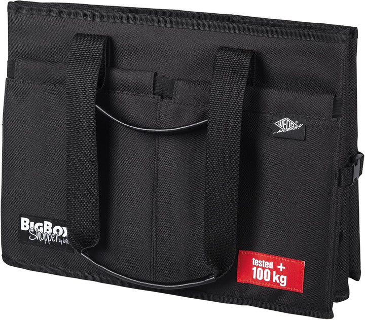 WEDO BigBox Shopper XL – robuste Kofferraumtasche 72 L, faltbar, 100 kg Traglast, Polyester, mit Inn