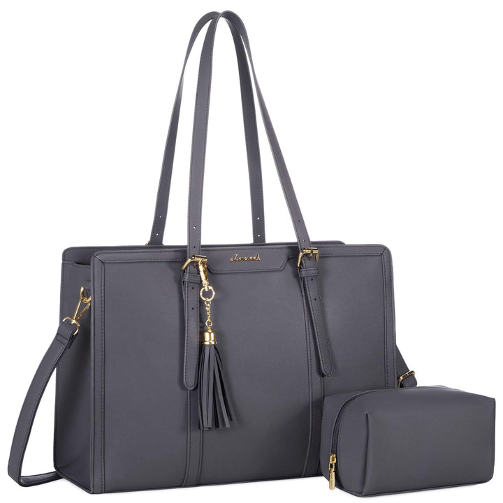 LOVEVOOK Laptoptasche 15,6 Zoll Handtasche Damen Umhängetasche Leder Tote Bag Women Shoulder Crossbo