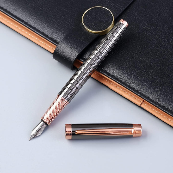 Facile Scriptum | Hochwertiger Premium Füllfederhalter aus Metall mit edlem Etui aus Kunstleder | Mo