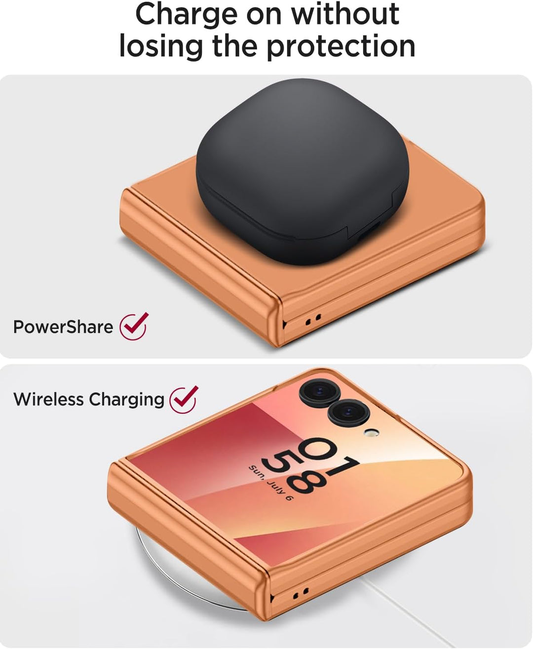 Miimall Kompatibel mit Samsung Galaxy Z Flip 7 Hülle mit Scharnierschutz Magnetischer [Externer Bild
