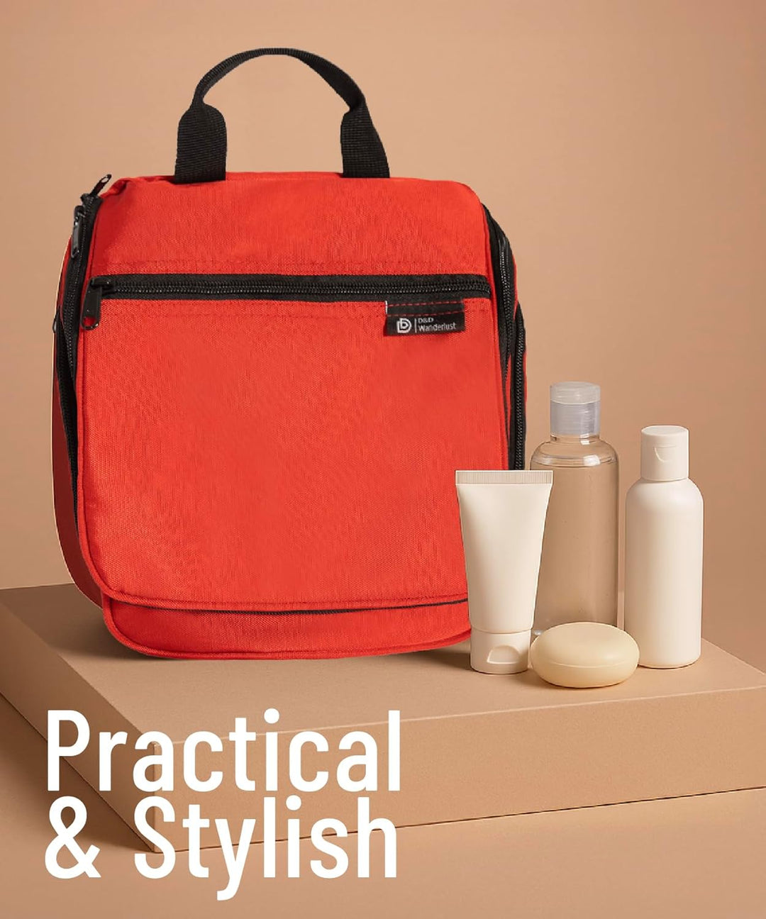 D&D - Kulturbeutel zum Aufhängen – Designer-Reise-Organizer für Make-up und Toilettenartikel für Dam