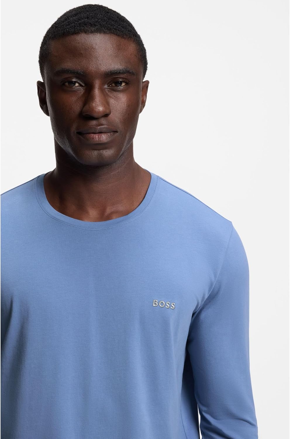 BOSS Herren Mix&Match LS-Shirt R Longsleeve aus Stretch-Baumwolle mit Logo-Stickerei S Light/Pastel