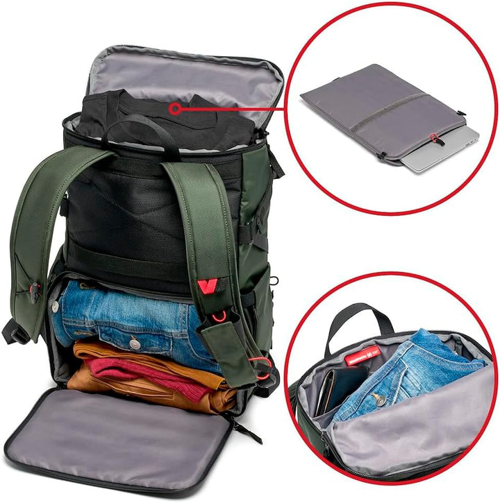 Manfrotto Street Slim Photography Backpack Pour Appareil Reflex et Hybride, Ouverture Avant et Arriè