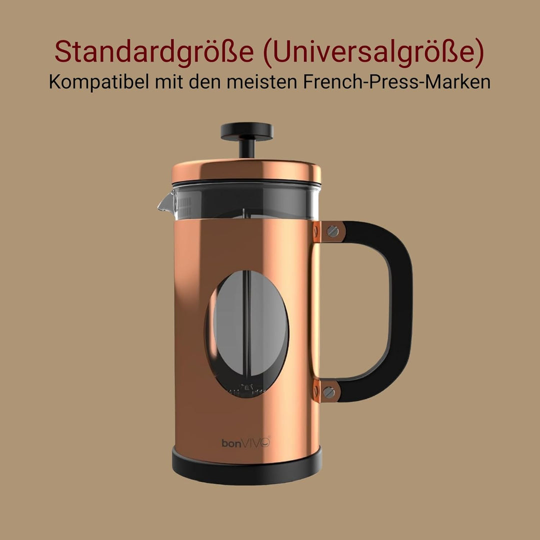 bonVIVO French Press Ersatzglas 1L für Kaffeebereiter - Ersatz Glaskanne für Kaffeepresse Kaffeezube