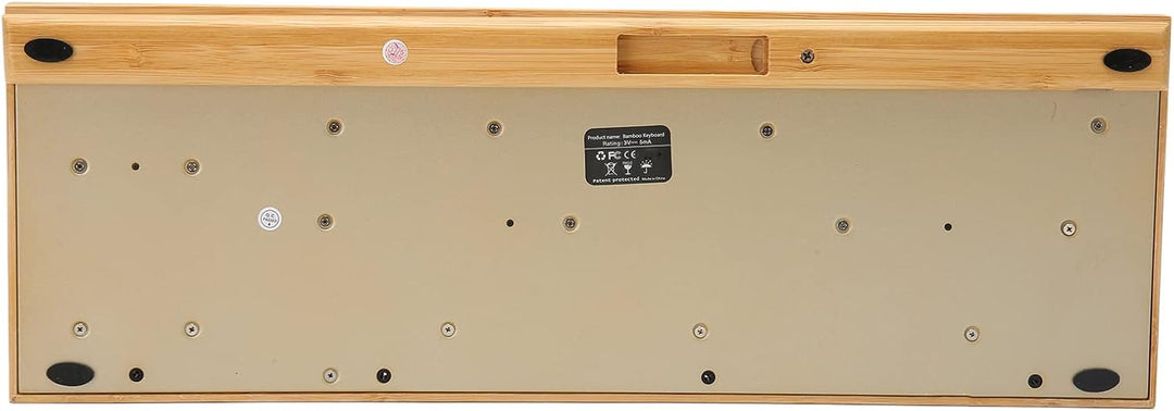 Kabellose Maus-Tastatur aus Bambus, Computer-Steuergeräte aus Holz mit 2,4-GHz-Wireless-Verbindung,