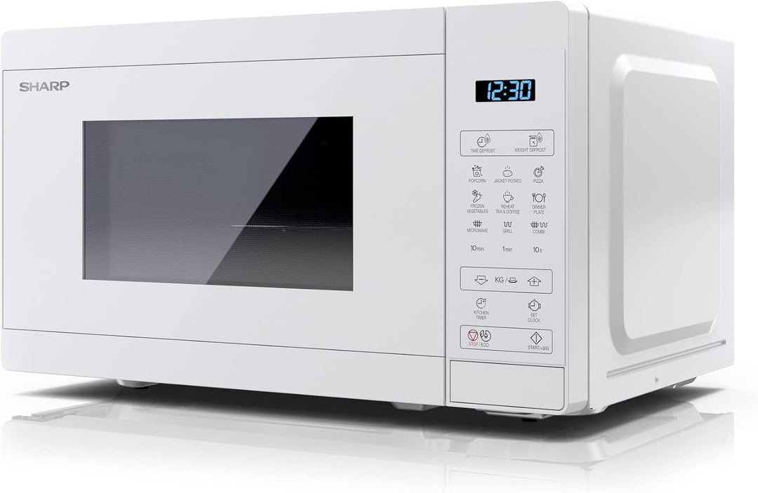 SHARP MG02E-C Mikrowelle mit Grill (Mikrowelle: 800W, Grill: 1000W, 11 Leistungsstufen, Auftaufunkti