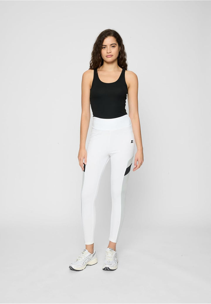 Starter Black Label Damen Ladies Starter Highwaist Sports Leggings XL White/Black, XL White/Black