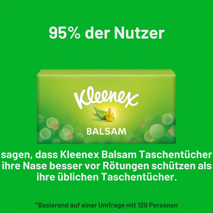 Kleenex Balsam Taschentücher - 1536 Taschentücher - 24 Stück - Vorteilspack