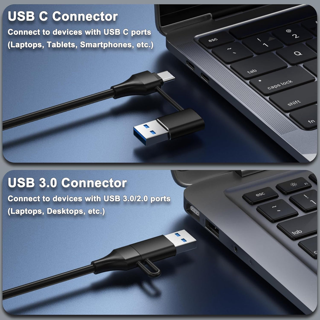 USB Hub Aktiv 3.0 mit 36W(12V/3A) Netzteil, 2-in-1 (USB A/C) zu 10 Port USB 3.0 Daten Hub mit Einzel