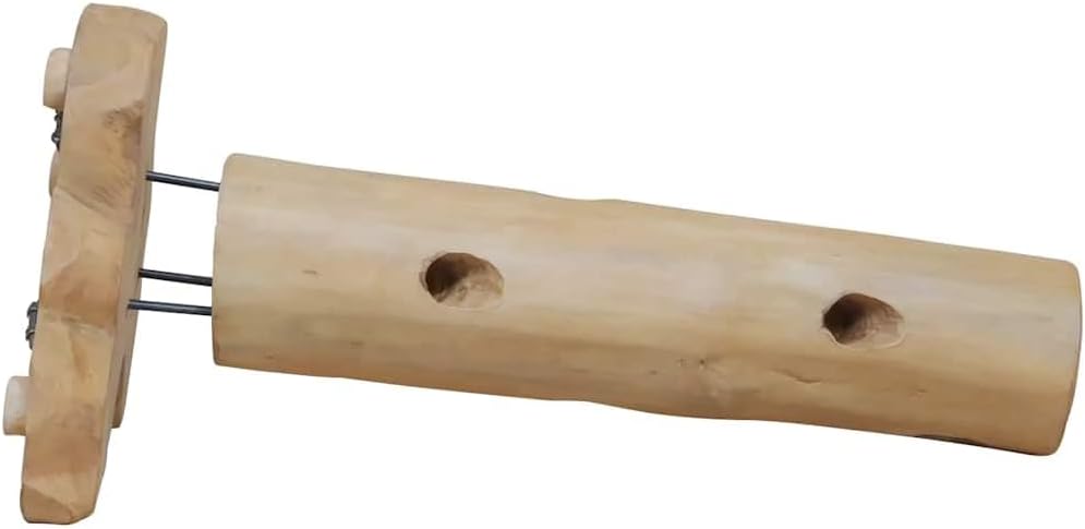 Weinständer für 8 Flaschen aus massivem Teakholz und Eisen, platzsparender Weinregal für Küche, Essz