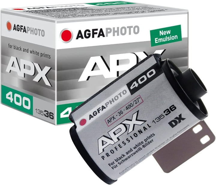 AgfaPhoto APX400 Schwarz/Weiss Film 400 ASA für bis zu 36 Bilder incl. Komplettentwicklung der Bilde