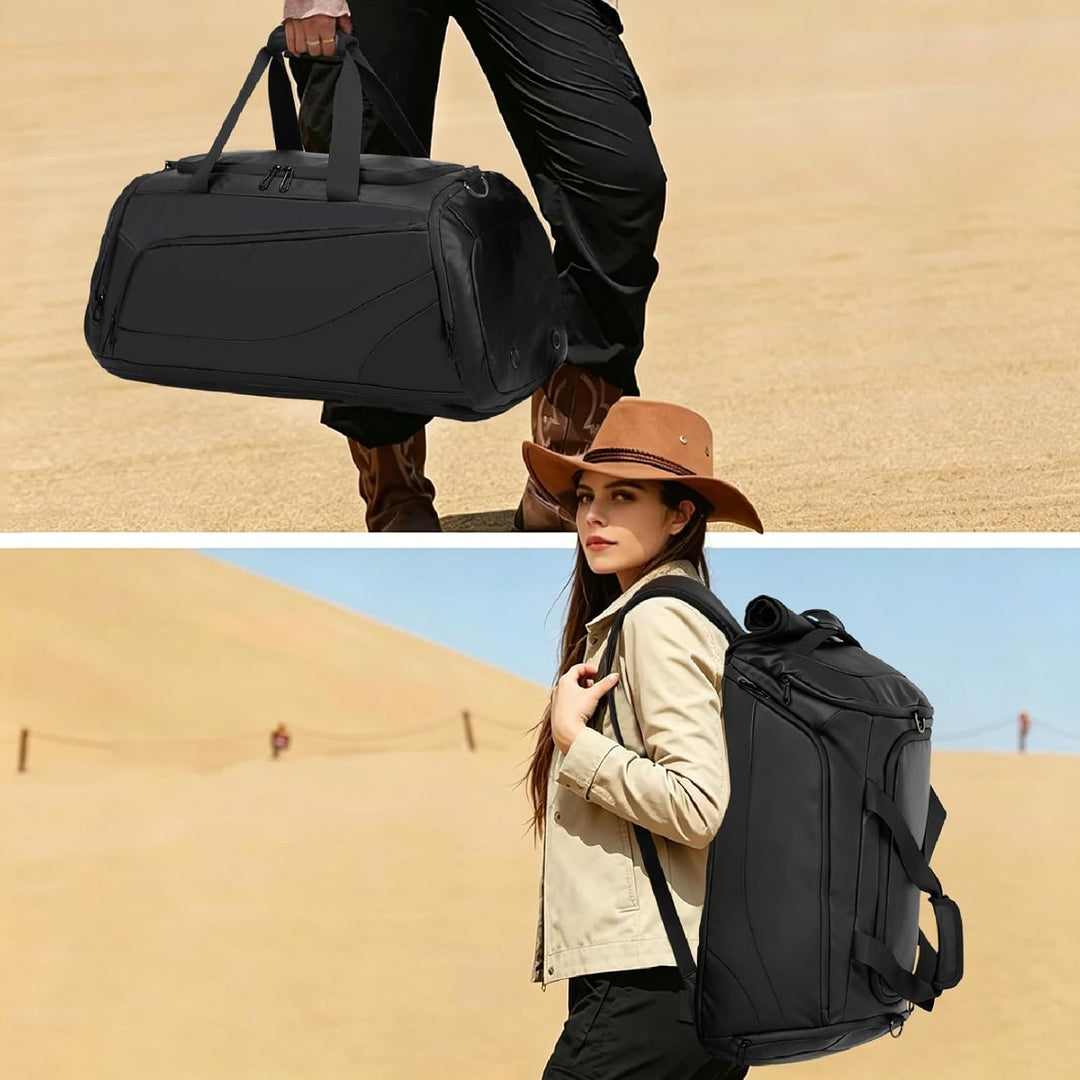 Premium Sporttasche 40L mit Schuhfach &amp; Nassfach &amp; Isolierschicht und Laptopfach, 3-in-1 Rucksack, R