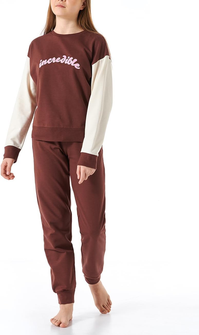 Schiesser Mädchen Pyjamaset 140 Braun_179970, 140 Braun_179970