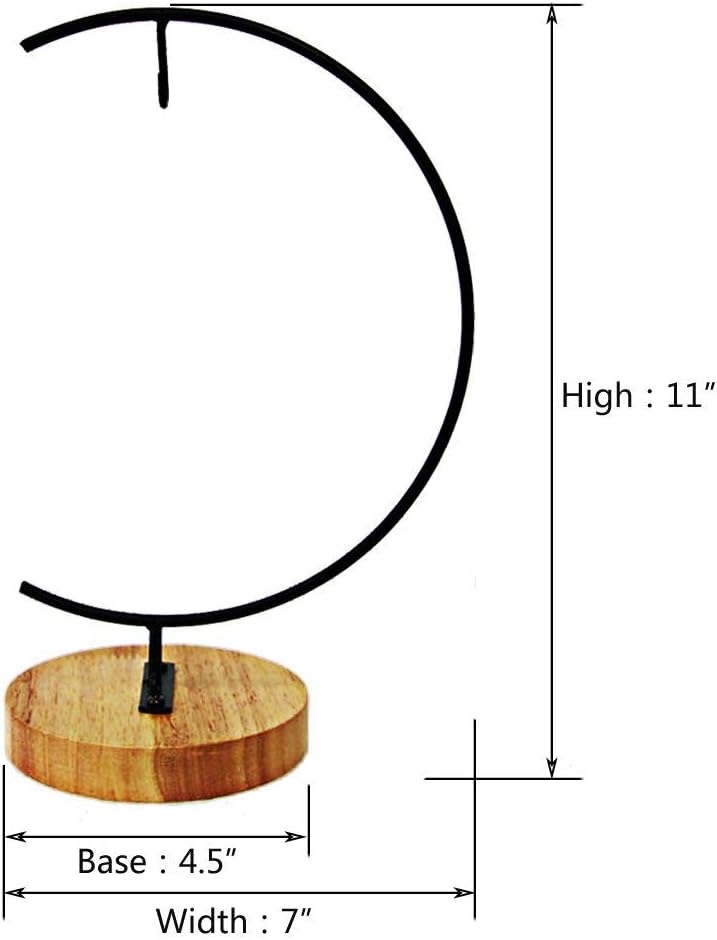 Fosinz Ornament Display Stand - Holz Eisen Hängende Stand Pflanzen Halter für hängende Glas Globe Ai