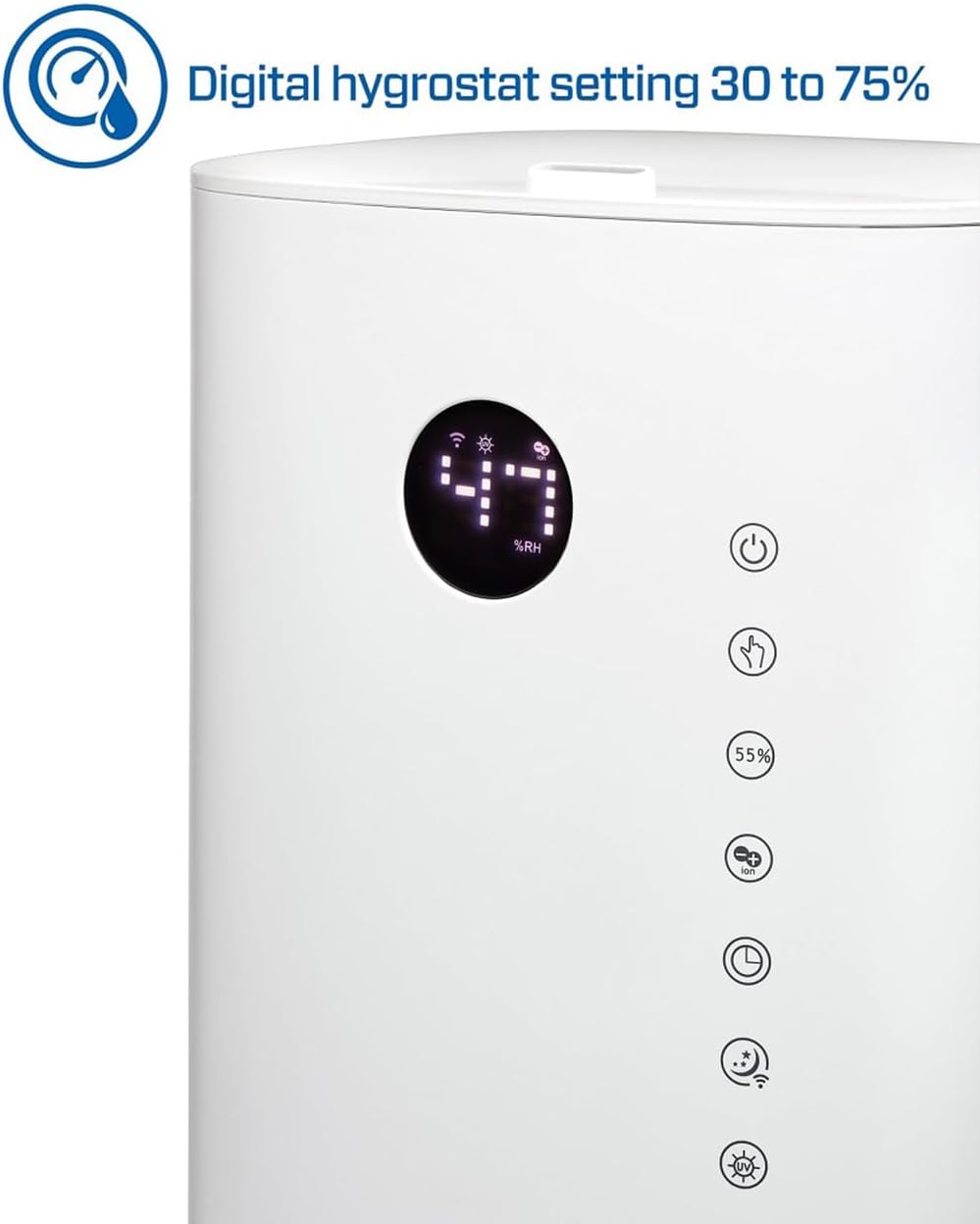 Clean Air Optima CA-604 - Luftbefeuchter mit Ionisator - Befeuchtungsleistung max. 400 ml/h - Wasser