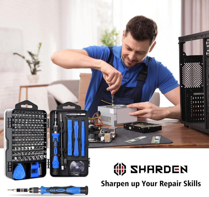 SHARDEN Feinmechaniker Schraubendreher Set, 122 in 1 Mini Präzisions Werkzeug Kit mit Torx T2 T5 T6