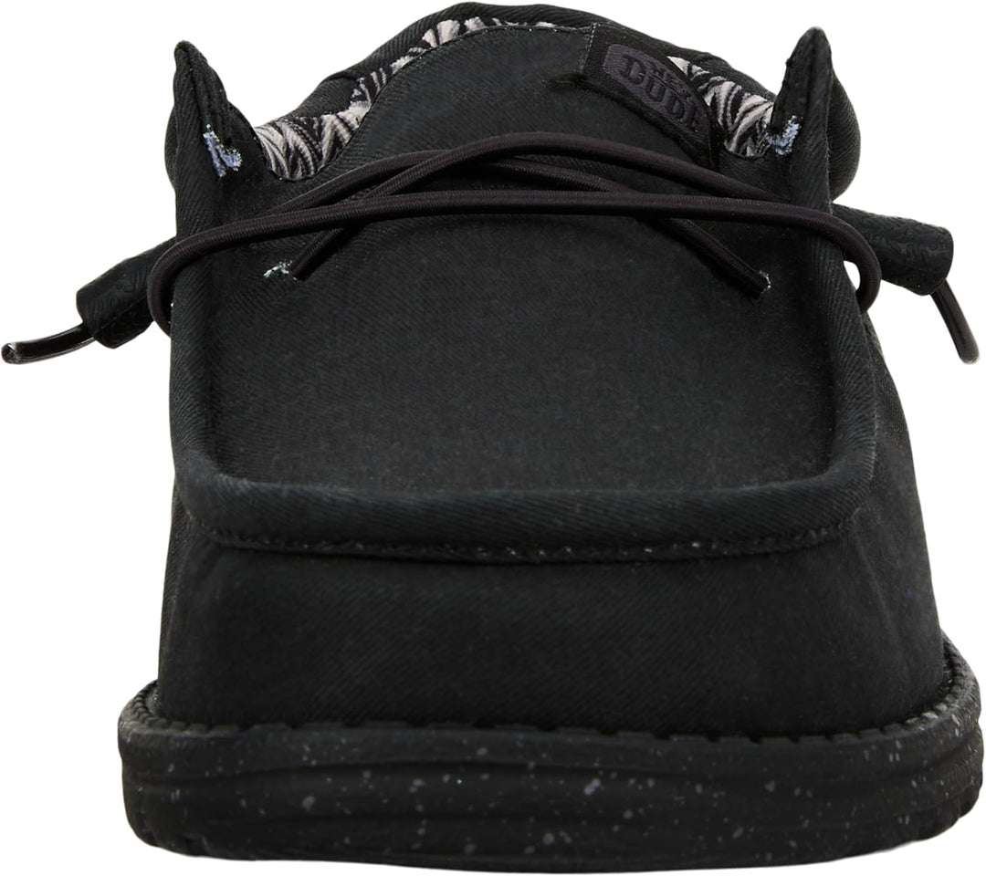 Hey Dude Herren Wally Stretch Canvas Moc Toe Shoes 37 EU Schwarz, 37 EU Schwarz