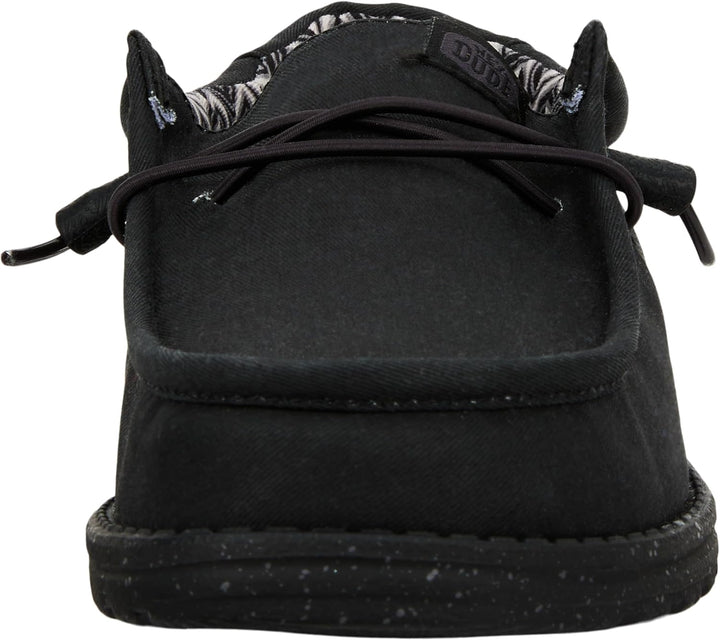 Hey Dude Herren Wally Stretch Canvas Moc Toe Shoes 37 EU Schwarz, 37 EU Schwarz