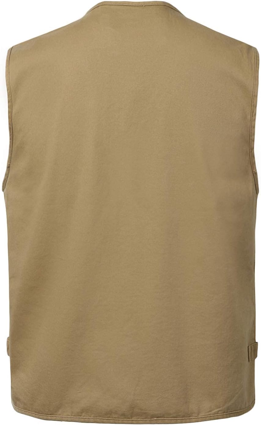 KTWOLEN Herren Outdoor Weste Ärmellose Jacke Weste Knopf Anglerweste Fotografie Angeln Sport Camping