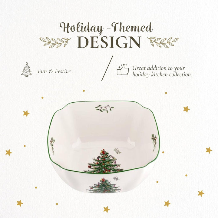 Spode Christmas Tree Square Bowl, Small by Spode