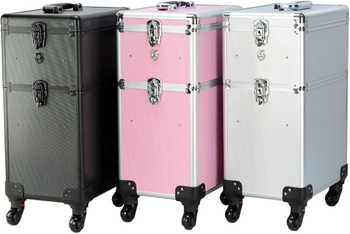 Friseurkoffer Trolley - Schminkkoffer Trolley - Schminkkoffer - Beauty Case - schwarz