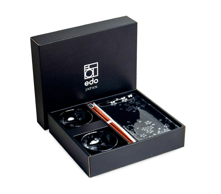 BESTSELLER 2023 - Sushi Set schwarz - Hana Black - 2 Personen - Japanisches Sushi Set - Sushi Geschi