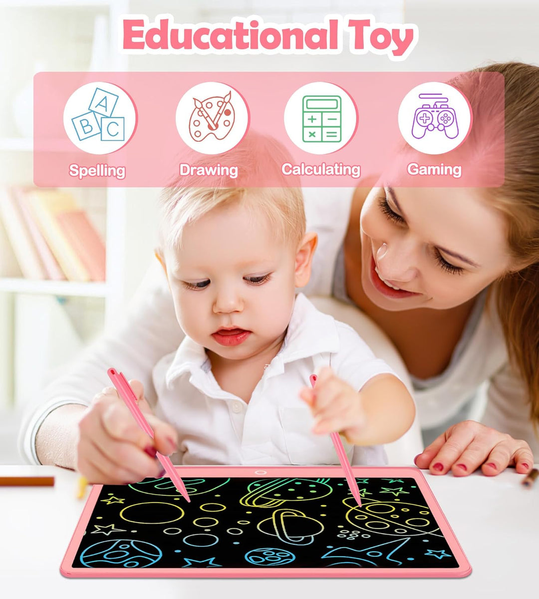 LCD Schreibtablett für Kinde 16 Zoll LCD Schreibtafel, Maltafel Kinder Elektronisch Spielzeug ab 3-8