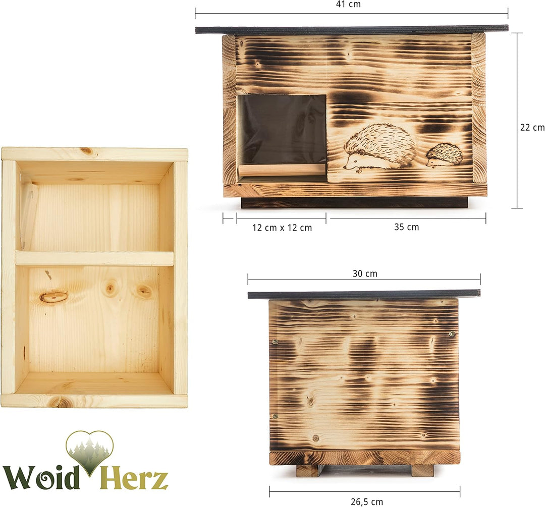 Igelhaus Neu Gebrannt (IG3) Igelhäuser Igelfutterhaus Igelhütte - Igelhaus mit Rattenklappe - mit Bo